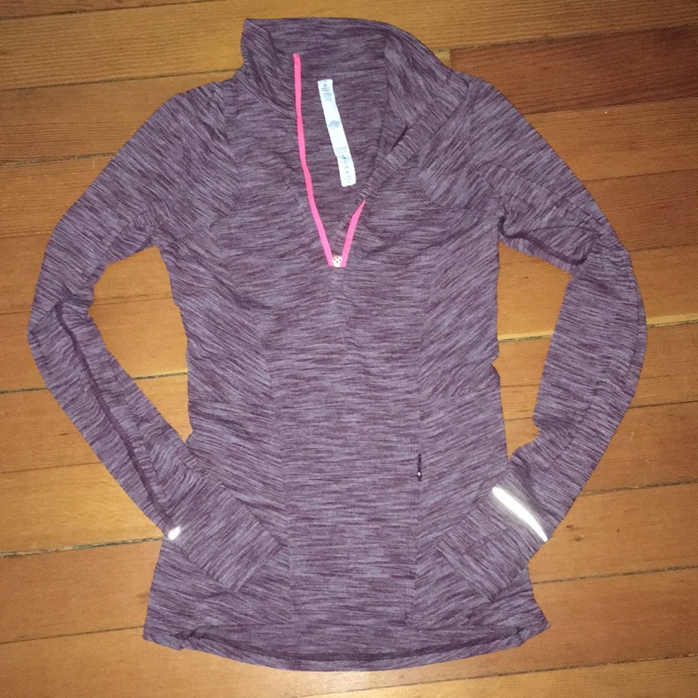 Lululemon Heathered Purple half-zip pullover sz2